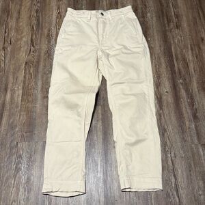 Everlane The Slim Leg Crop Jeans Women's 2 High Rise in Cream Wash Denim